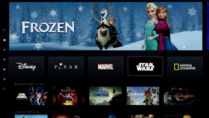 Disney Plus Homepage